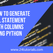 How to generate DDL(create statement) with columns using Python[code snippets]